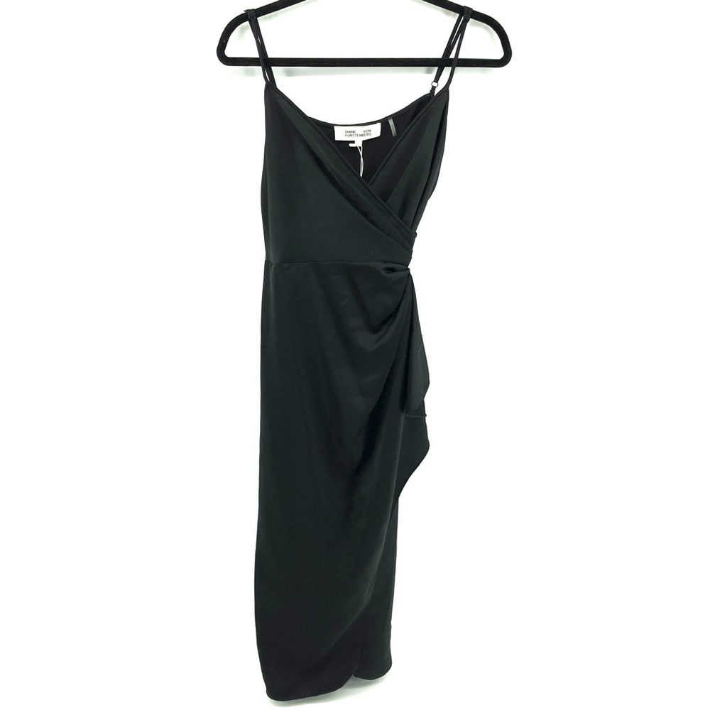 Diane Von Furstenberg Avila Black Wrap Dress - Picture 3 of 16